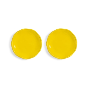 Zestaw 2 talerzy &k amsterdam Perle, żółty