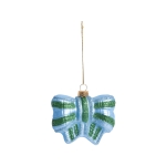 Niebieska szklana zawieszka &k amsterdam Ribbon na Boże Narodzenie