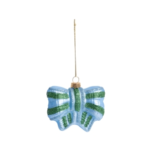 Niebieska szklana zawieszka &k amsterdam Ribbon na Boże Narodzenie
