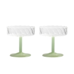 Zestaw kieliszków deserowych &k Amsterdam Twirl w kolorze zielonym – 2 sztuki