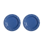 Zestaw 2 porcelanowych talerzy &k Amsterdam Mochi granatowe małe