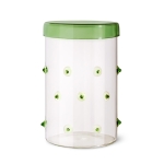Szklany pojemnik z zieloną pokrywką Octaevo Agave 15 cm z borokrzemowego szkła