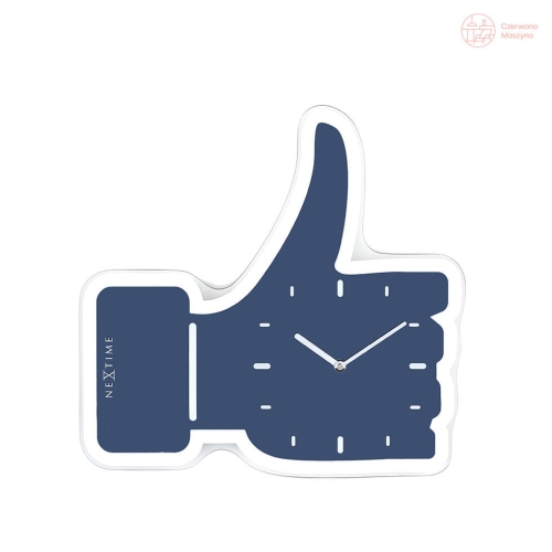 Zegar NeXtime Mini Thumbs Up 21 cm, niebieski