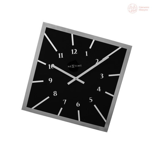 Zegar ścienny NeXtime Off Balance 54,5 cm, czarny