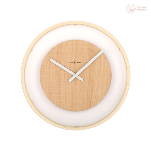 Zegar ścienny Nextime Wood Loop, naturalny