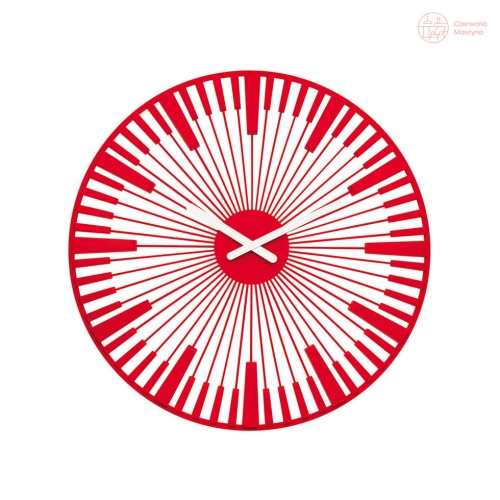 Zegar ścienny Koziol Piano czerwony