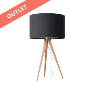 [OUTLET] Lampa stołowa Zuiver Tripod Wood, czarna