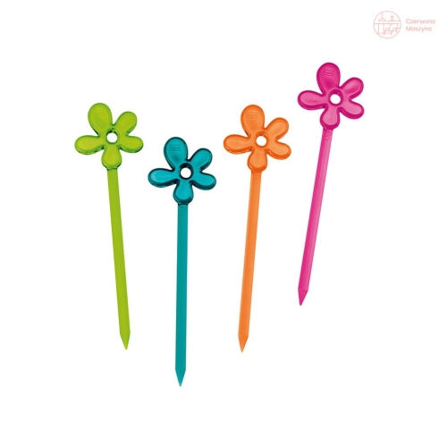 8 Widelczyków do przekąsek Koziol A-Pril, multikolor transparentne