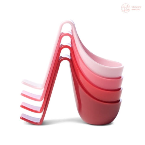 4 kieliszki do jajek Authentics Eiko różowo - czerwone