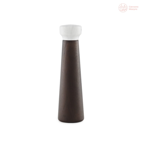 Młynek Normann Copenhagen Craft 27 cm, ciemnobrązowy z białym wykończeniem