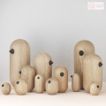 Figurka dekoracyjna Normann Copenhagen Little Bird 5 cm, dębowa