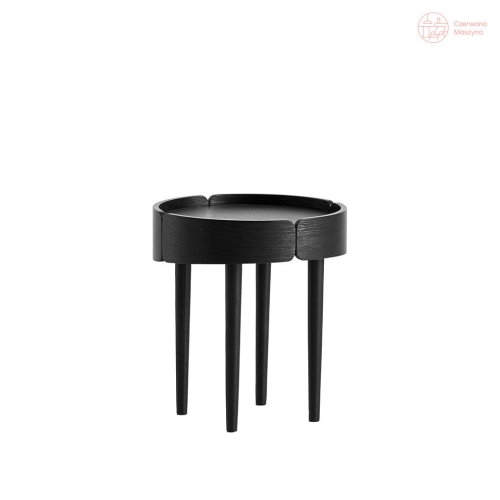 Stolik kawowy Woud Skirt Ø 40 cm, czarny