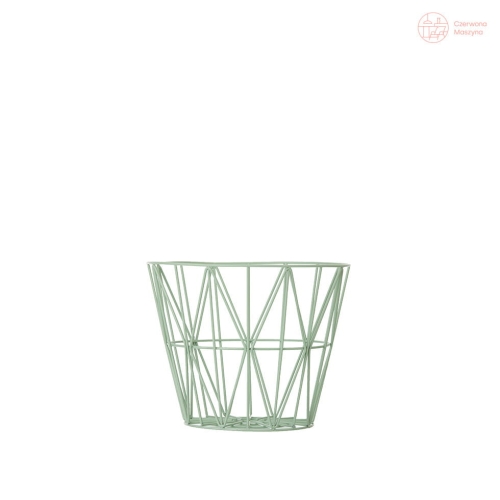 Kosz wielofunkcyjny ferm LIVING Wire Ø 40 cm, miętowy