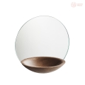Lustro wiszące Woud Pocket Mirror duże ciemne drewno