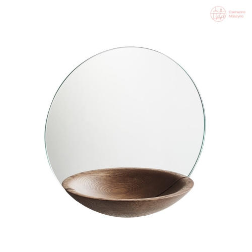 Lustro wiszące Woud Pocket Mirror duże ciemne drewno