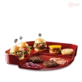 Kamień do pieczenia burgerów Emile Henry BBQ, czerwony