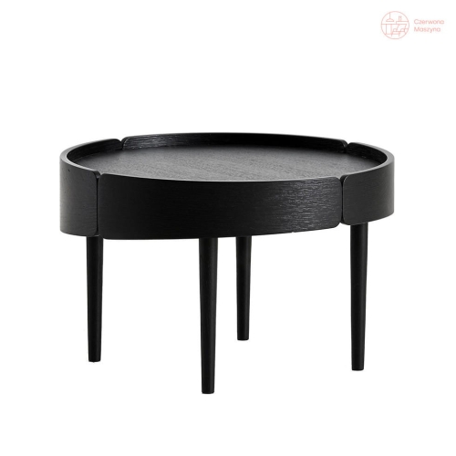 Stolik kawowy Woud Skirt Ø 60 cm, czarny