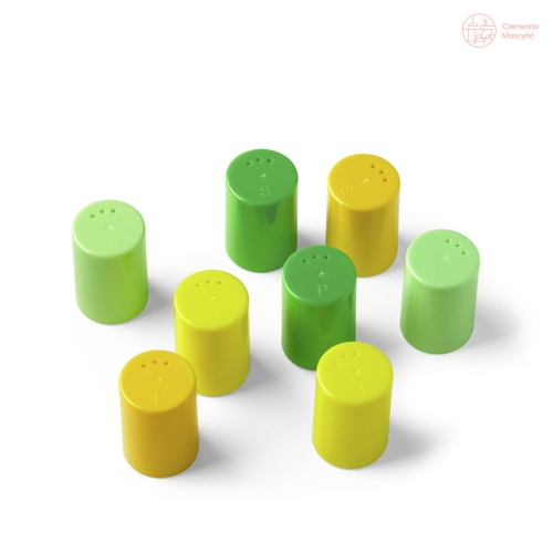 8 Pojemniczków do soli i pieprzu Authentics Eiko zielono - żółte