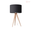 Lampa stołowa Zuiver Tripod Wood, czarna
