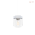 Lampa wisząca Umage Acorn (dawniej Vita Copenhagen) Ø 14 cm, biało – srebrna