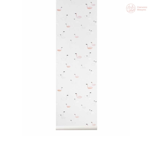 Próbka tapety ferm LIVING Swan Rose