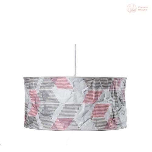 Lampa wisząca Kafti Lineworks, biało-czerwona