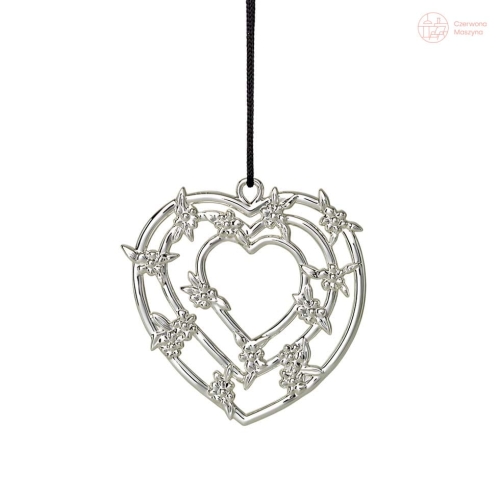 Zawieszka świąteczna Heart garland Rosendahl Karen Blixen srebrna