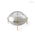 Lampion Menu Echasse Hurricane, smoke / brushed brass