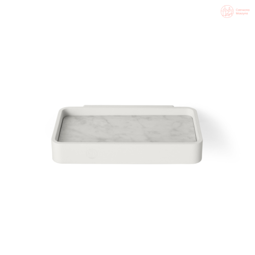 Półka pod prysznic Menu Norm Bath, biała / marmur