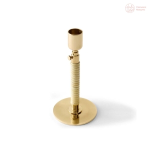 Świecznik Audo Copenhagen Duca rattan/polerowany mosiądz