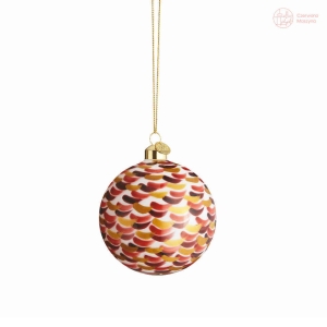 Bombka Holmegaard Souvenir Ø 8 cm, strokes red