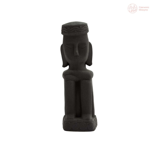 Dekoracja z kamionki Madam Stoltz, 39 cm, czarna
