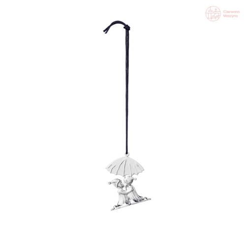 Zawieszka świąteczna Christmas Kiss Rosendahl Karen Blixen 8 cm, srebrna