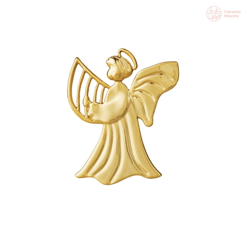 Zawieszka świąteczna Harp angel Rosendahl Karen Blixen 7 cm, złota