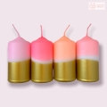 Zestaw świec Pink Stories Dip Dye Glow Golden Diamonds