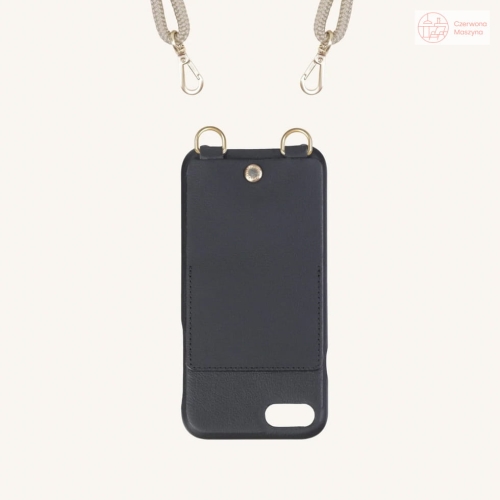 Etui na telefon Louvini Paris Lou iPhone 6/7/8/SE (2 i 3 generacja), czarny