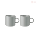 2 kubki Stelton,  light grey