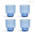 Zestaw 4 szklanek &amp;k amsterdam Bloom, niebieski