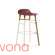 Krzesło barowe Normann Copenhagen Form 75 cm dąb, czerwone