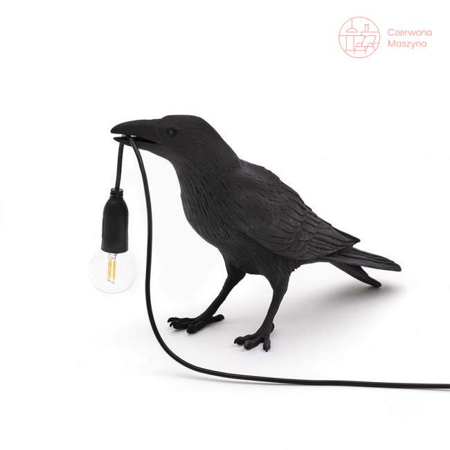 Lampa stojąca Seletti Bird Waiting outdoor, czarna