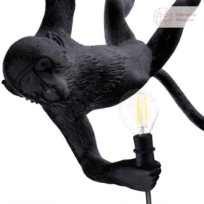 Lampa wisząca Seletti Monkey Swing indoor / outdoor, czarna