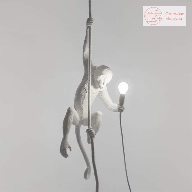 Lampa wisząca z liną Seletti Monkey Ceiling outdoor biała