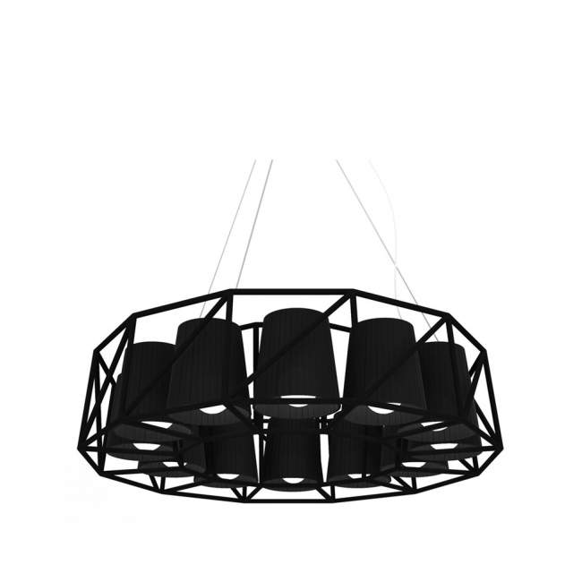 Lampa wisząca Seletti Multilamp Ø 77 cm, czarna