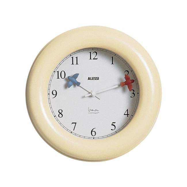 Zegar ścienny Alessi Ø 25 cm, kość słoniowa