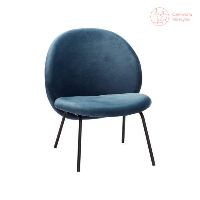 Krzesło tapicerowane Hübsch, black/blue