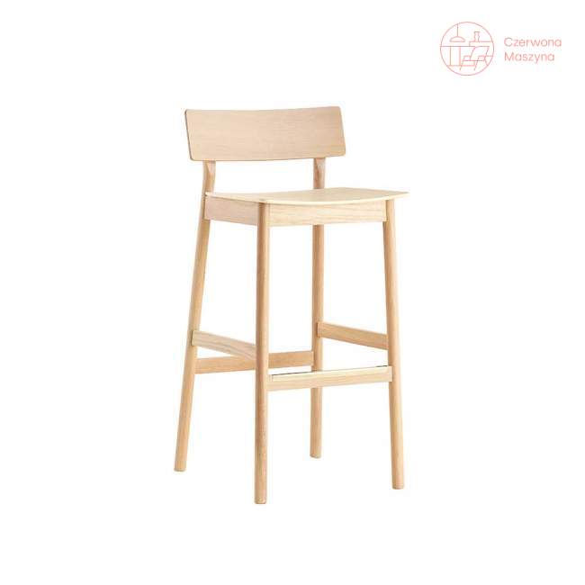 Krzesło barowe Woud Pause 75 cm, jasny dąb
