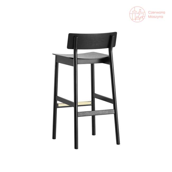 Krzesło barowe Woud Pause 75 cm, czarne