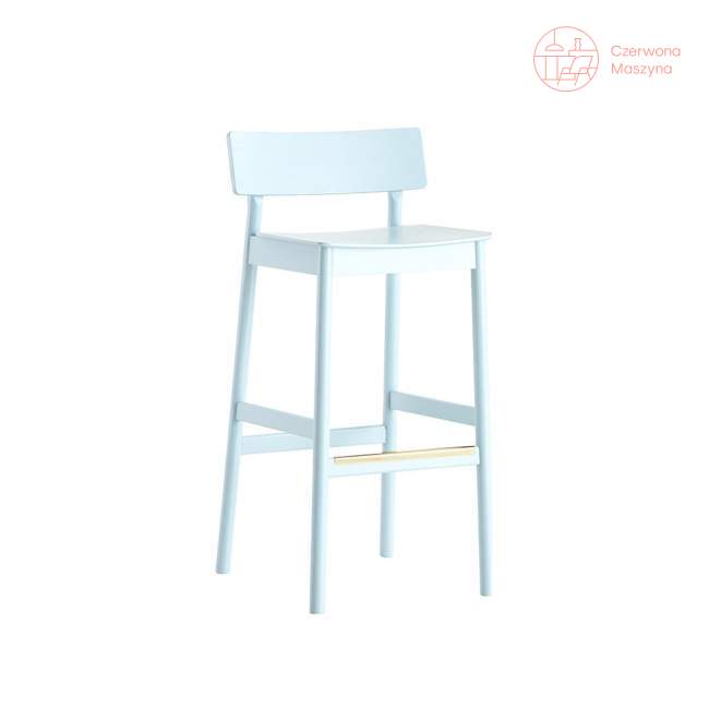 Krzesło barowe Woud Pause 75 cm, jasnoniebieskie
