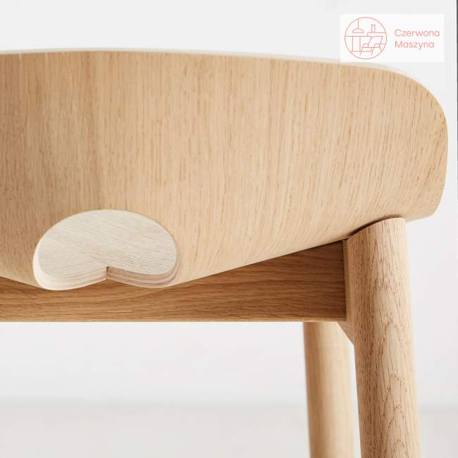 Krzesło barowe Woud Mono 75 cm, jasne drewno