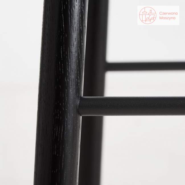 Krzesło barowe Woud Mono 75 cm, czarne